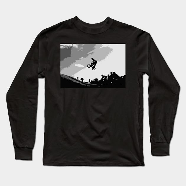 bmx Long Sleeve T-Shirt by rickylabellevie